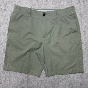 Under Armour Drive Golf Shorts Mens 36 Green Flat Front Performance Style1377359